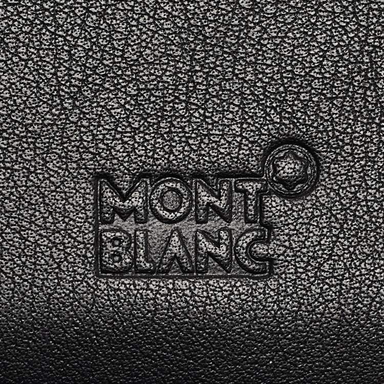 Pre Owned Montblanc Black Leather Meisterstuck Mini Bifold Agenda Cover