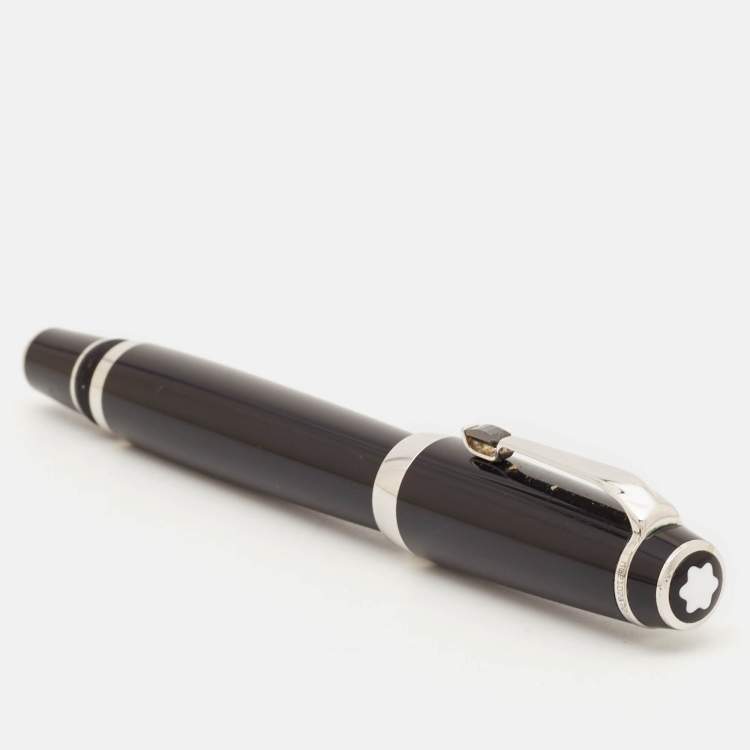 Pre Owned Montblanc Boheme Onyx Black Resin Silver Tone Rollerball Pen