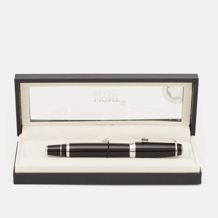 Pre Owned Montblanc Boheme Onyx Black Resin Silver Tone Rollerball Pen