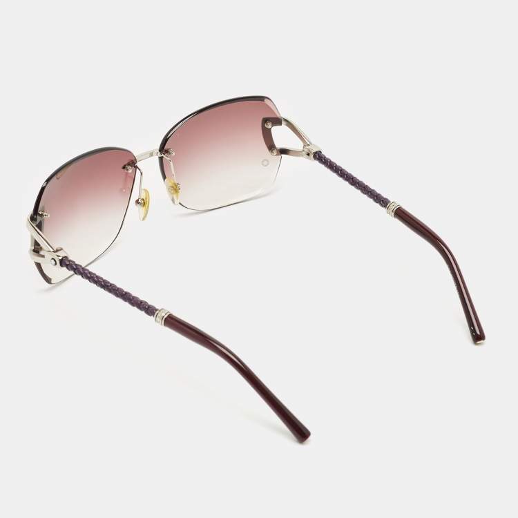 Pre Owned Montblanc Purple Gradient MB470S Square Sunglasses