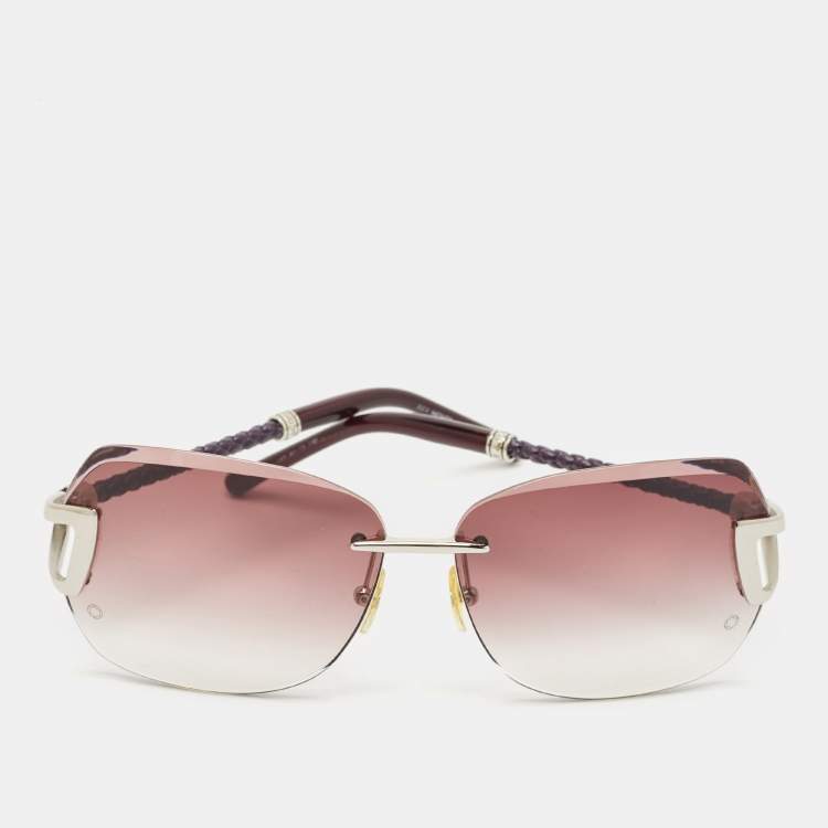 Pre Owned Montblanc Purple Gradient MB470S Square Sunglasses