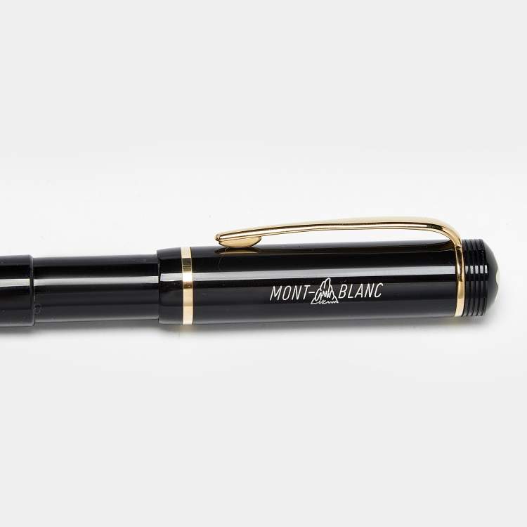 Pre Owned Montblanc 100 Years Anniversary Limited Edition Resin Gold Tone Ballpoint Pen