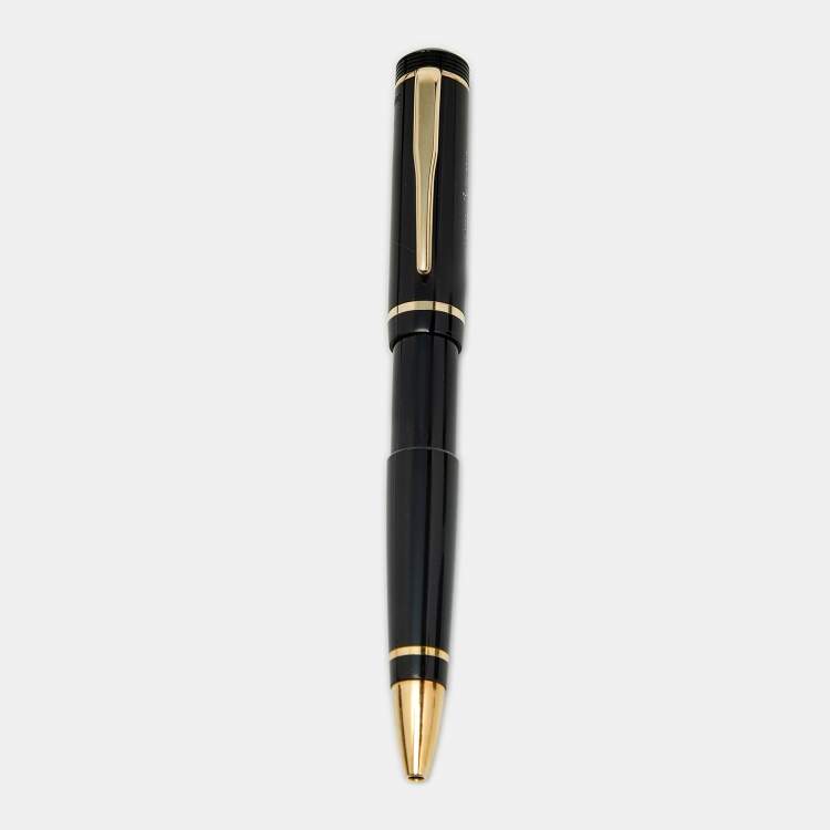 Pre Owned Montblanc 100 Years Anniversary Limited Edition Resin Gold Tone Ballpoint Pen