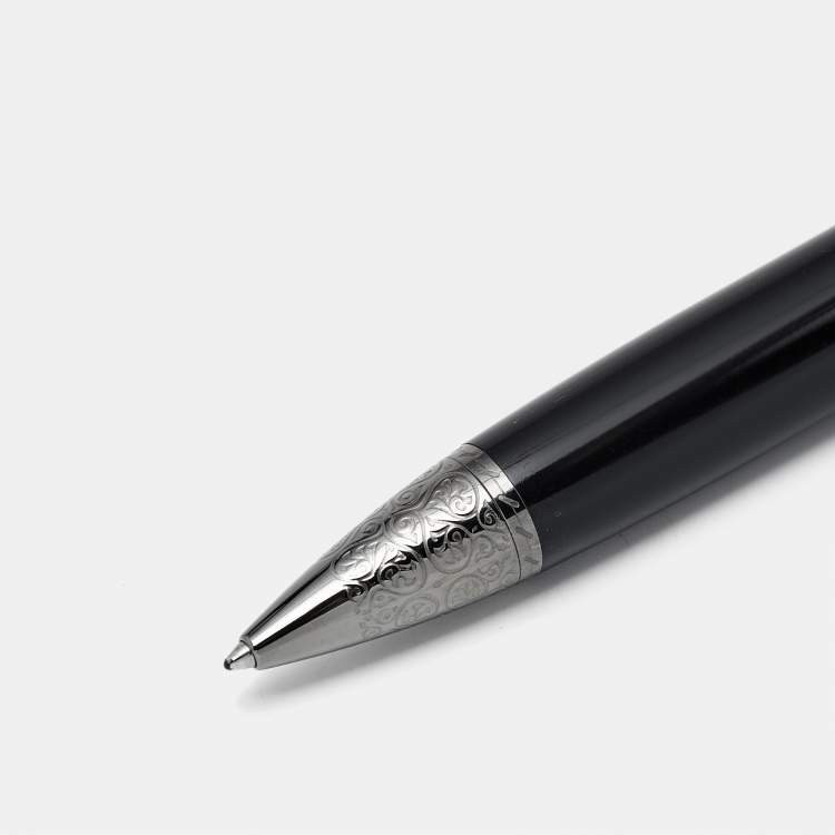 Pre Owned Montblanc Daniel Defoe Writer Series Limited Edition Resin Gunmetal Tone Ballpoint Pen