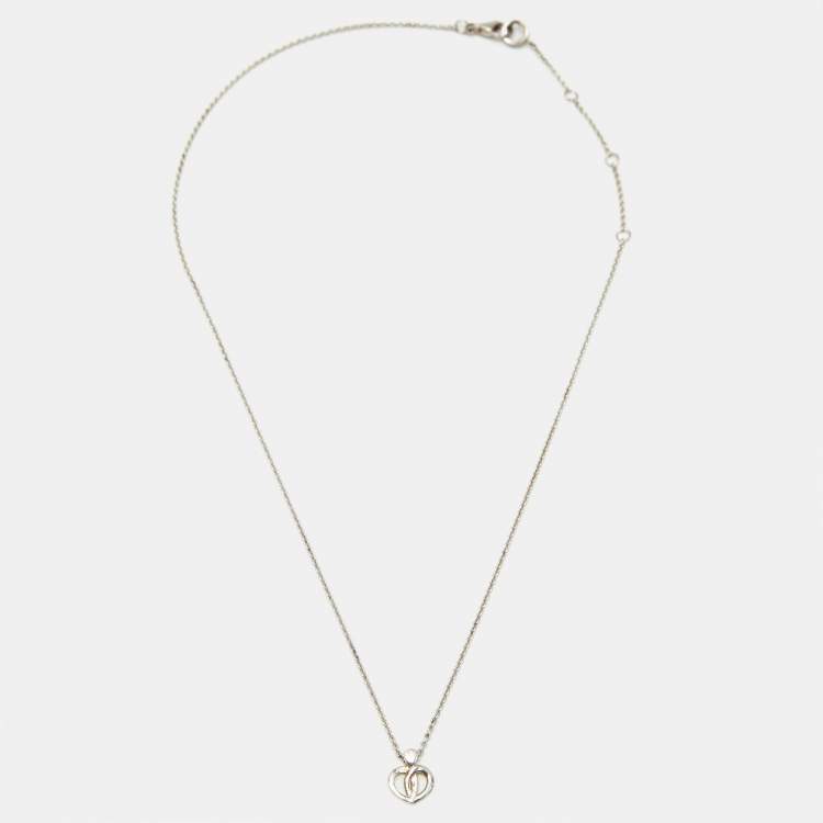 مملوكة مسبقًا Montblanc Emblem Coeur de Petals Sterling Silver Necklace