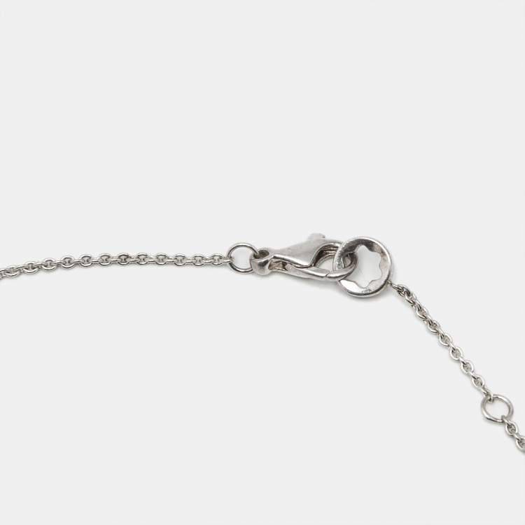 مملوكة مسبقًا Montblanc Emblem Coeur de Petals Sterling Silver Necklace