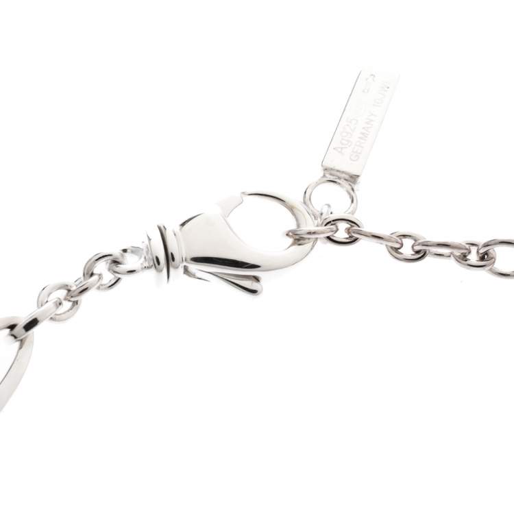 Pre Owned Montblanc Mutlicolor Gemstone Star Motif Silver Bracelet