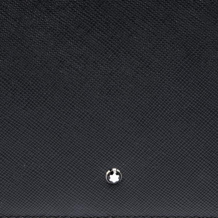 Pre Owned Montblanc Black Leather Sartorial Zip Notepad