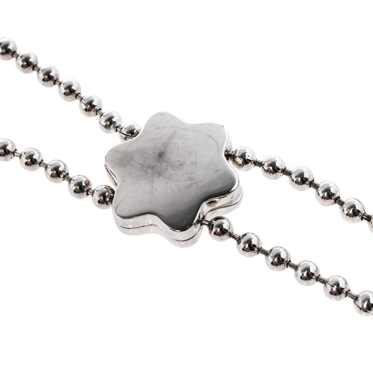 Pre Owned Montblanc Star Sparks Silver Lariat Necklace
