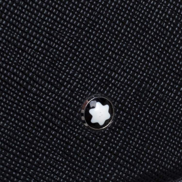 Pre Owned Montblanc Black Leather Sartorial iPhone XS Flip Case