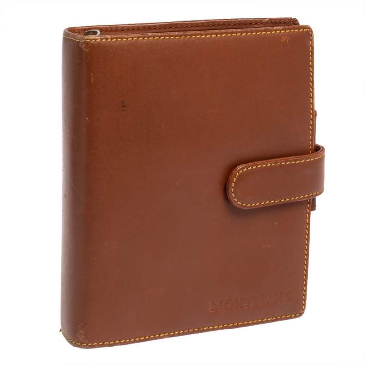 Pre Owned Montblanc Brown Leather Meisterstuck Agenda Organizer