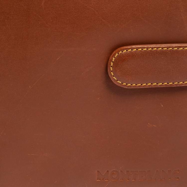 Pre Owned Montblanc Brown Leather Meisterstuck Agenda Organizer