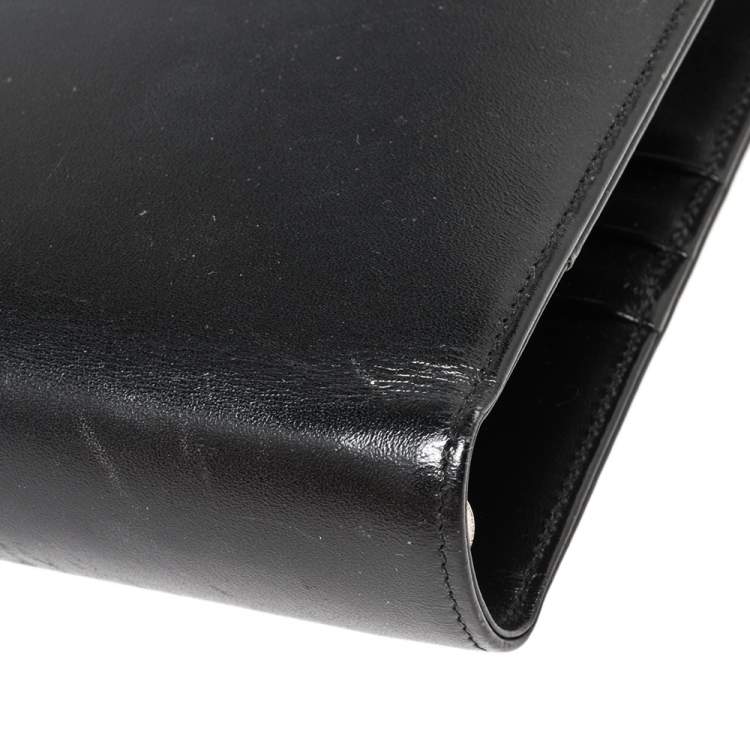 Pre Owned Montblanc Black Leather Medium Meisterstuck Organizer