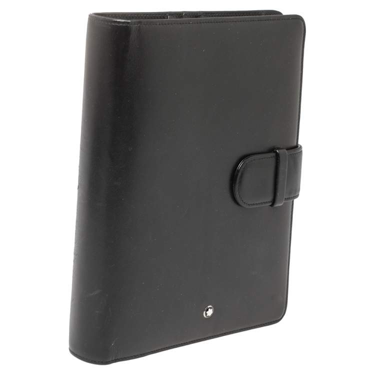 Pre Owned Montblanc Black Leather Medium Meisterstuck Organizer