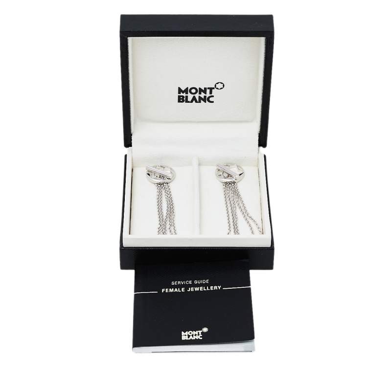 Pre Owned Montblanc Caress of a Star Silver Tassel Earrings
