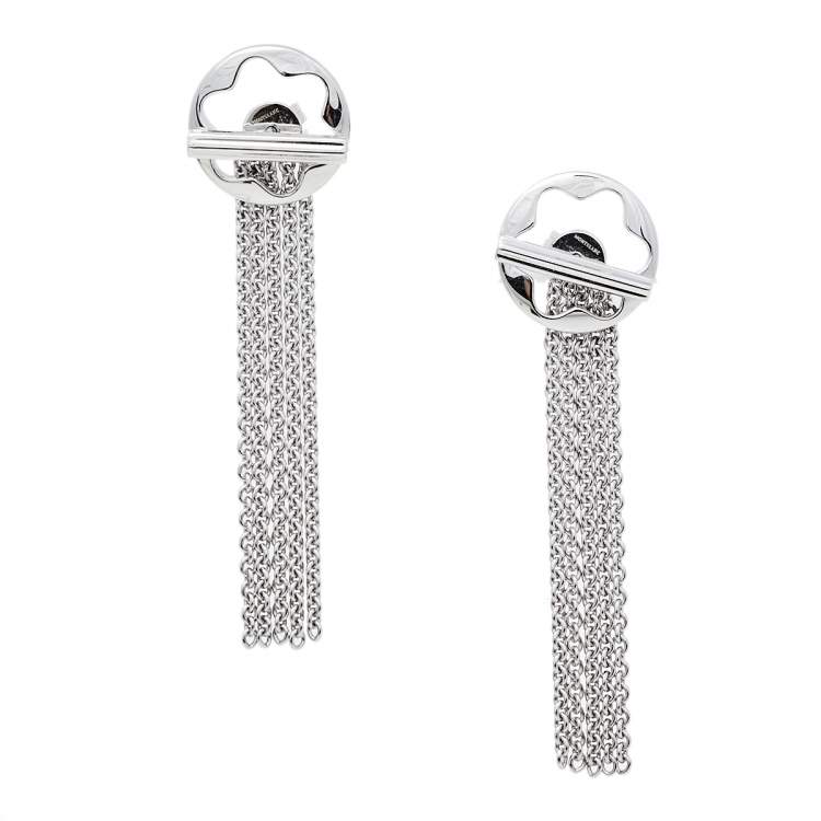 Pre Owned Montblanc Caress of a Star Silver Tassel Earrings