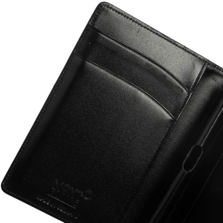 Pre Owned Montblanc Black Leather Meisterstuck Mozart Notepad Holder 