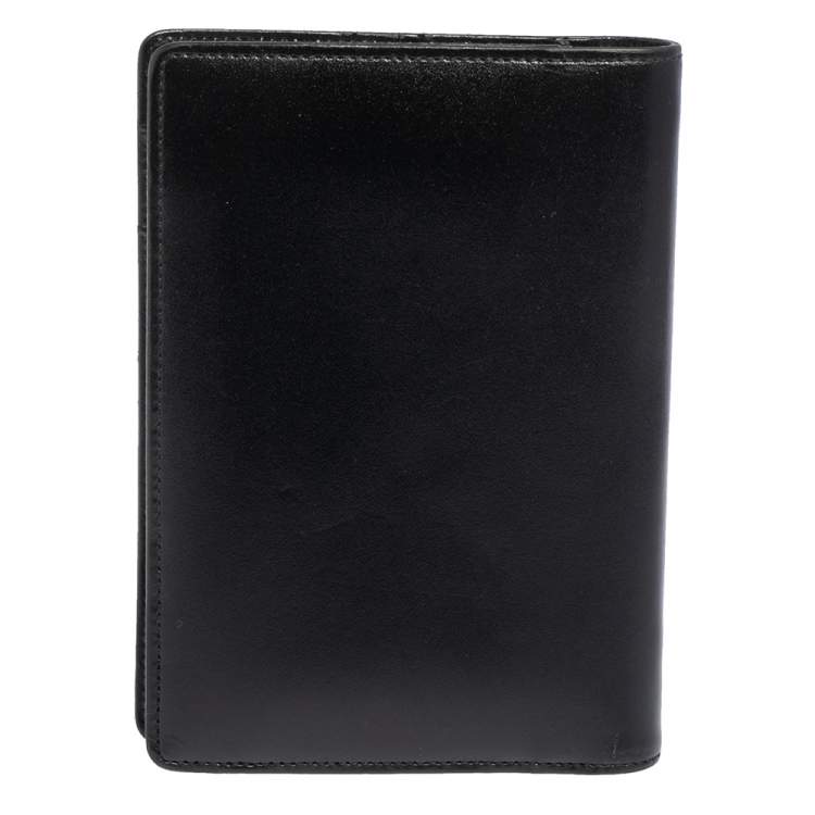 Pre Owned Montblanc Black Leather Meisterstuck Mozart Notepad Holder 