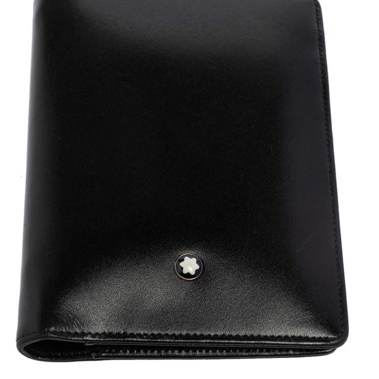 Pre Owned Montblanc Black Leather Meisterstuck Mozart Notepad Holder 