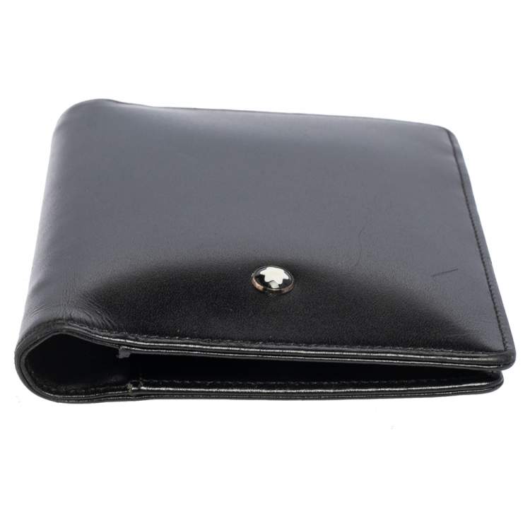 Pre Owned Montblanc Black Leather Meisterstuck Mozart Notepad Holder 