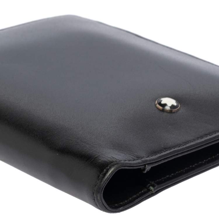Pre Owned Montblanc Black Leather Meisterstuck Mozart Notepad Holder 