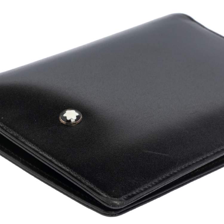 Pre Owned Montblanc Black Leather Meisterstuck Mozart Notepad Holder 
