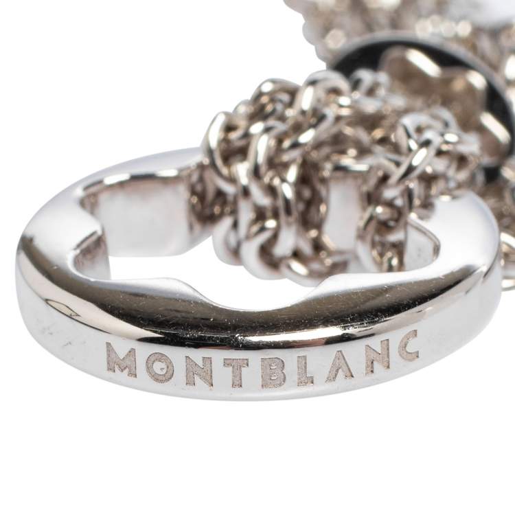 Pre Owned Montblanc Caress of a Star Silver Chain Link Toggle Necklace