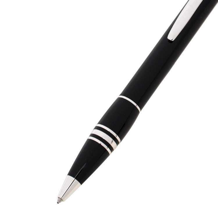 Pre Owned Montblanc StarWalker Black Resin Platinum Coated Ballpoint Pen