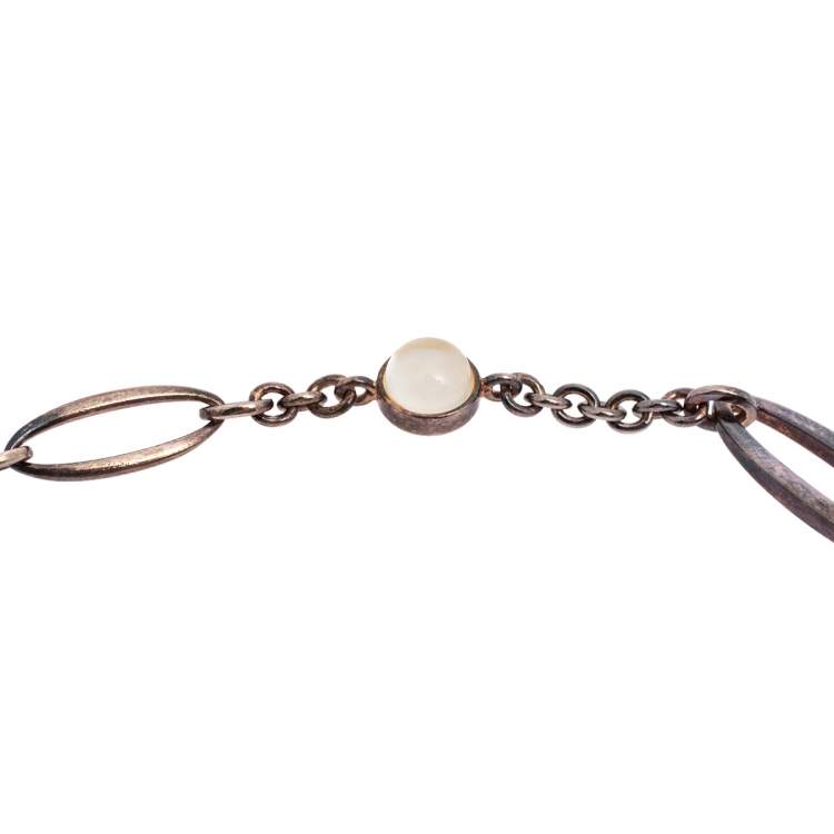 مملوكة مسبقًا Montblanc Sterling Silver Cabochon Charms Bracelet