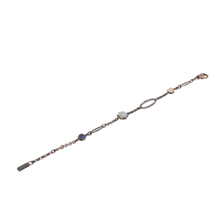 مملوكة مسبقًا Montblanc Sterling Silver Cabochon Charms Bracelet