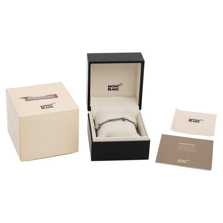 مملوكة مسبقًا Montblanc Sterling Silver Cabochon Charms Bracelet