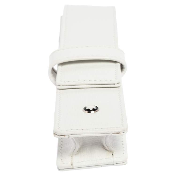 Pre Owned Montblanc White Leather Pen Case