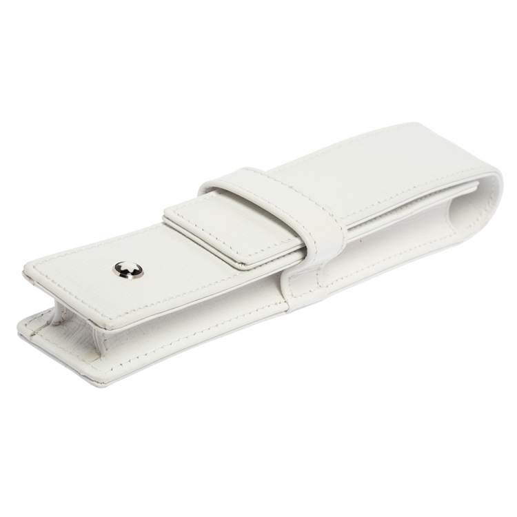 Pre Owned Montblanc White Leather Pen Case