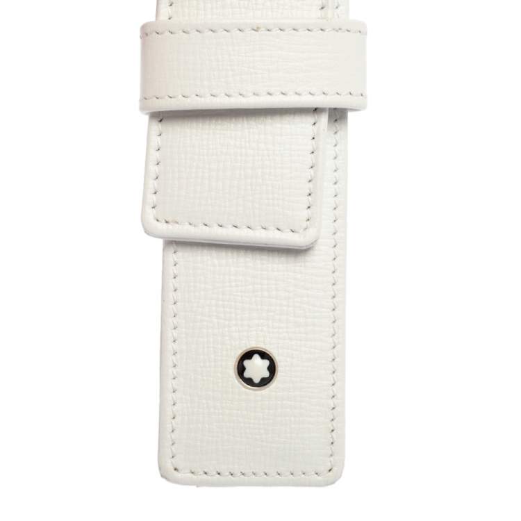 Pre Owned Montblanc White Leather Pen Case
