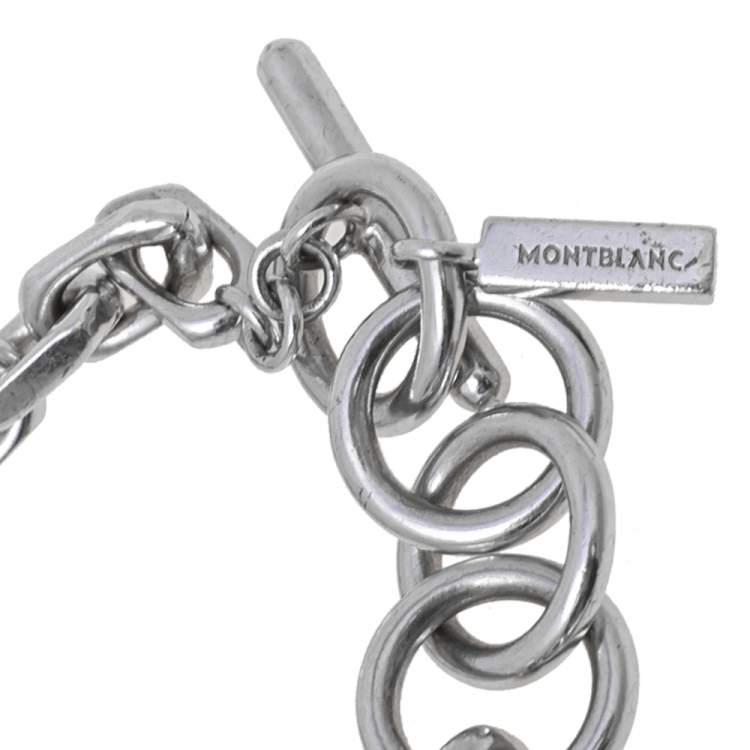 Pre Owned Montblanc Heart Diamond Sterling Silver Charm Necklace