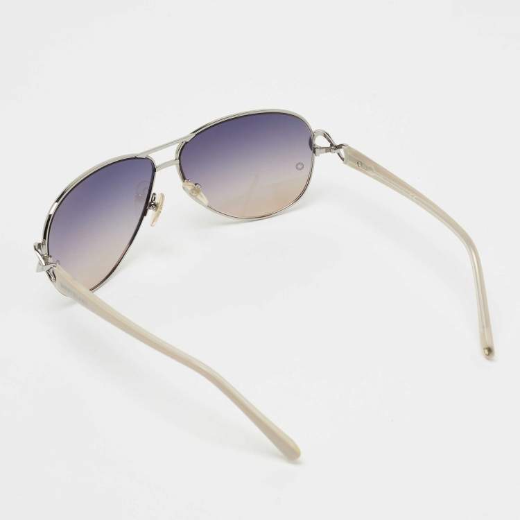 Pre Owned Montblanc Black MB468S Gradient Aviator Sunglasses