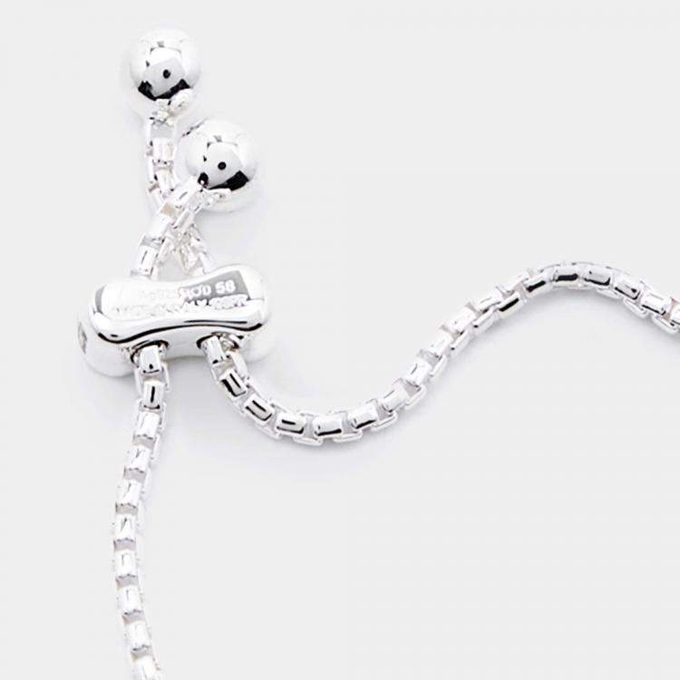 Pre Owned Montblanc Snow Cap Mother of Pearl Sterling Silver Bracelet