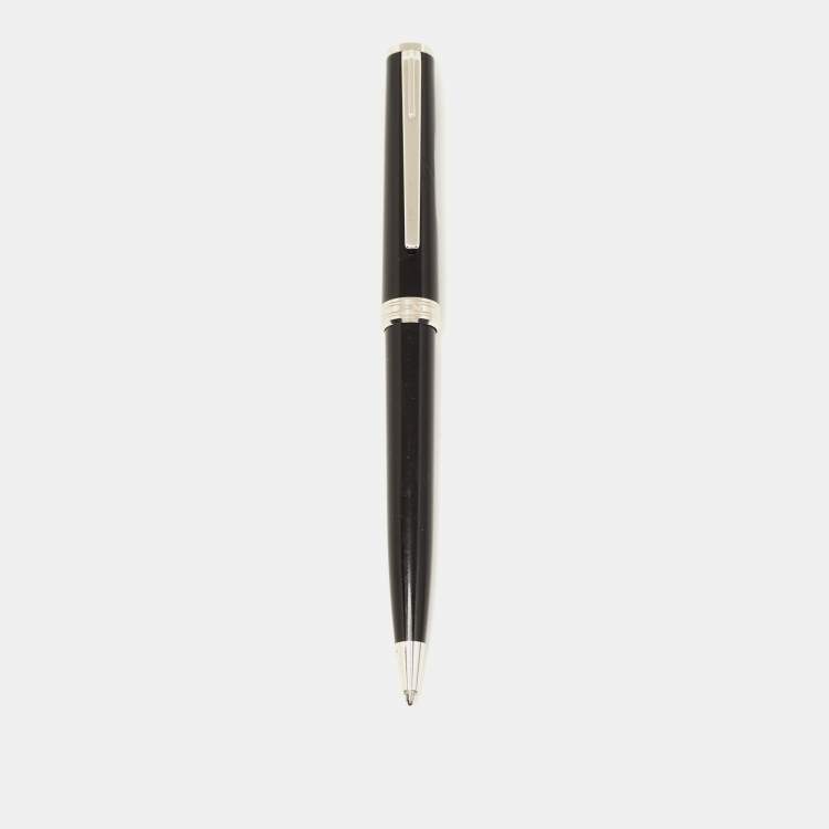 Pre Owned Montblanc Pix Black Resin Platinum Coated Ballpoint Pen