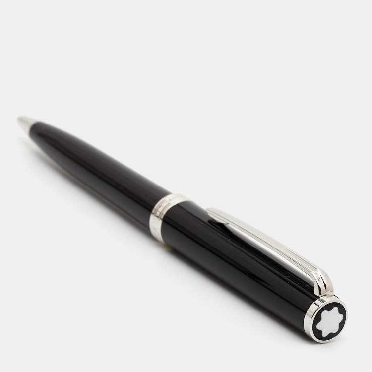 Pre Owned Montblanc Pix Black Resin Platinum Coated Ballpoint Pen
