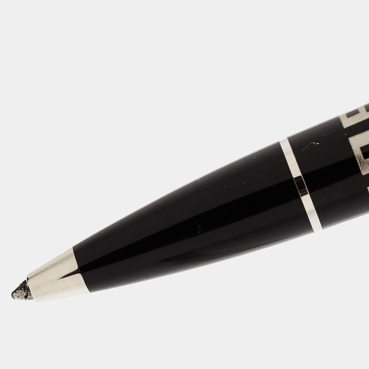 Pre Owned Montblanc Writers Edition Thomas Mann Black Resin Silver Tone Ballpoint Pen