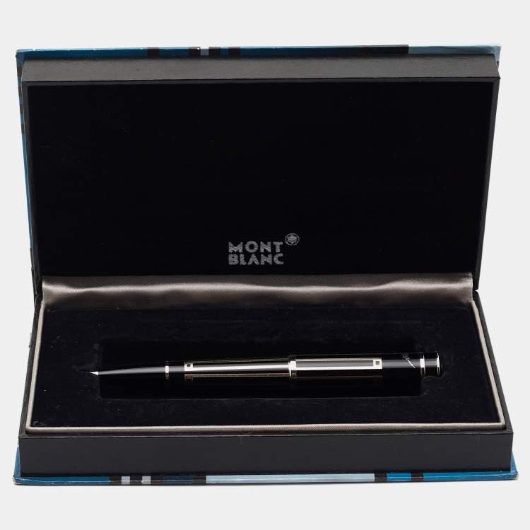 Pre Owned Montblanc Writers Edition Thomas Mann Black Resin Silver Tone Ballpoint Pen