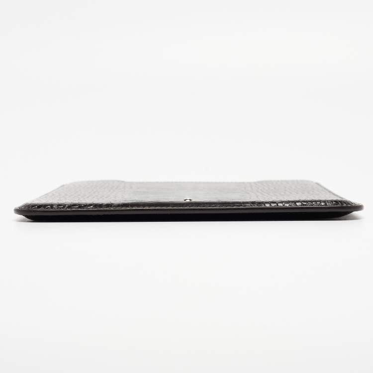 Pre Owned  Montblanc Brown Croc Embossed Leather Meisterstuck Tablet Case 