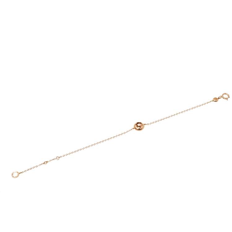 Pre Owned Montblanc Signet Diamond 18K Rose Gold Bracelet