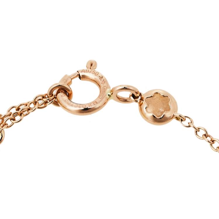 Pre Owned Montblanc Signet Diamond 18K Rose Gold Bracelet