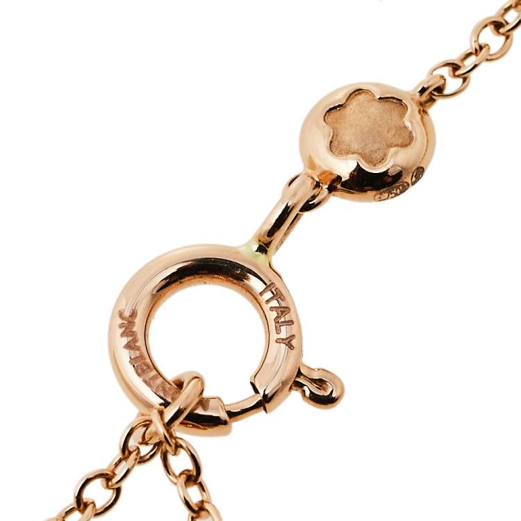 Pre Owned Montblanc Signet Diamond 18K Rose Gold Bracelet