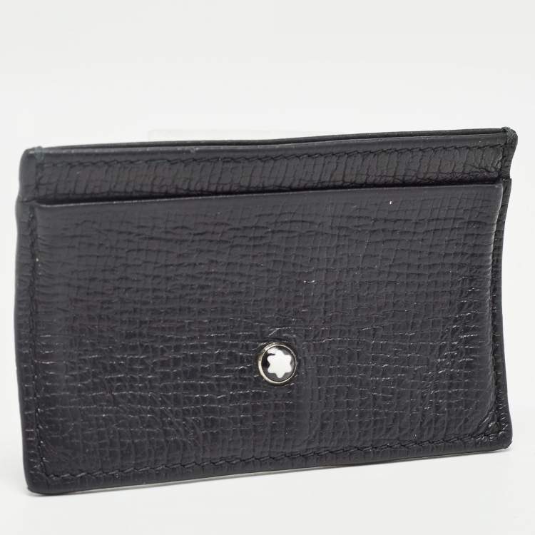 Pre Owned Montblanc Black Leather Meisterstuck Card Holder