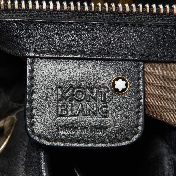 Pre Owned Montblanc Black Nylon and Leather Starisma Dalila Drawstring Bag