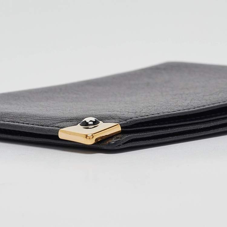 Pre Owned Montblanc Black Leather Meisterstuck Bifold Wallet