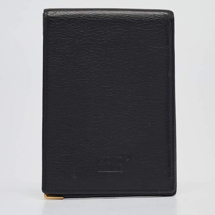 Pre Owned Montblanc Black Leather Meisterstuck Bifold Wallet