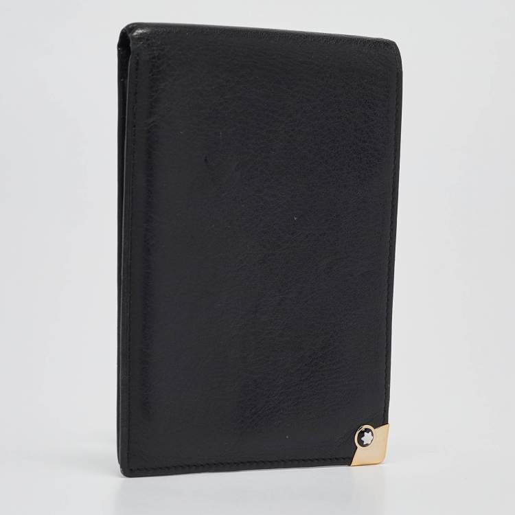 Pre Owned Montblanc Black Leather Meisterstuck Bifold Wallet